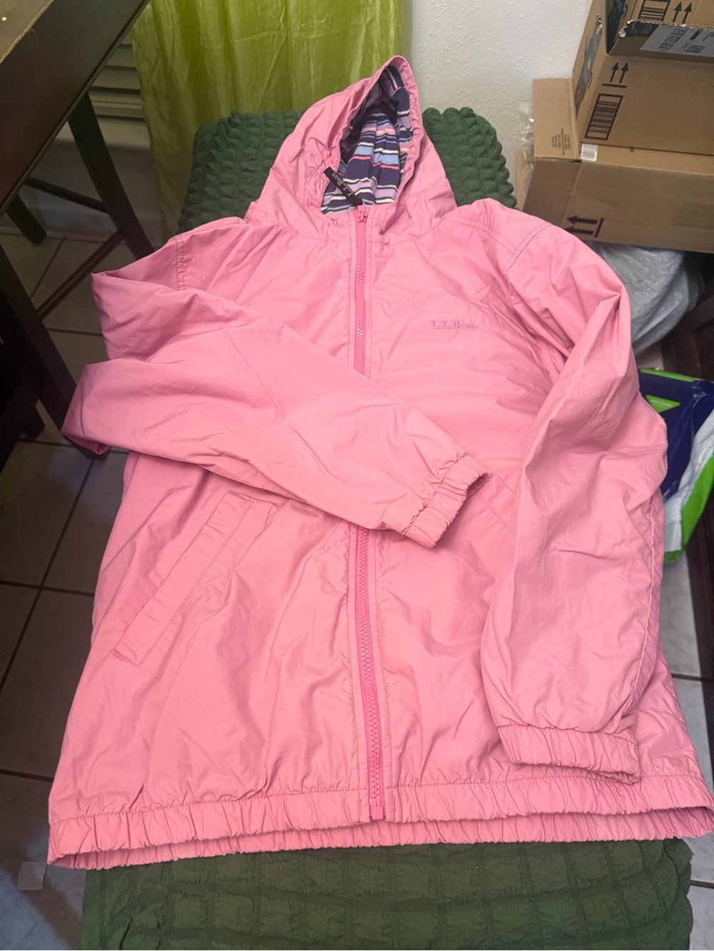 L.L. Bean Pink Hooded Kids Jacket